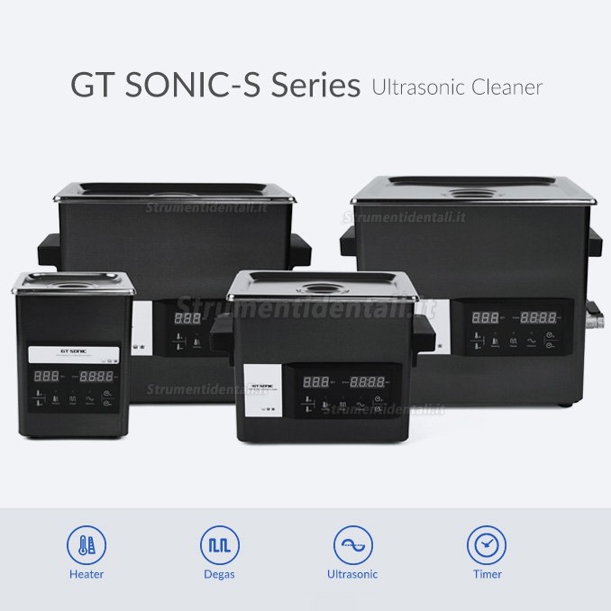 Gt Sonic S-Serie Pulitore ad ultrasuoni pannello a sfioramento 2-9L 50-200w con pulizia ad acqua calda